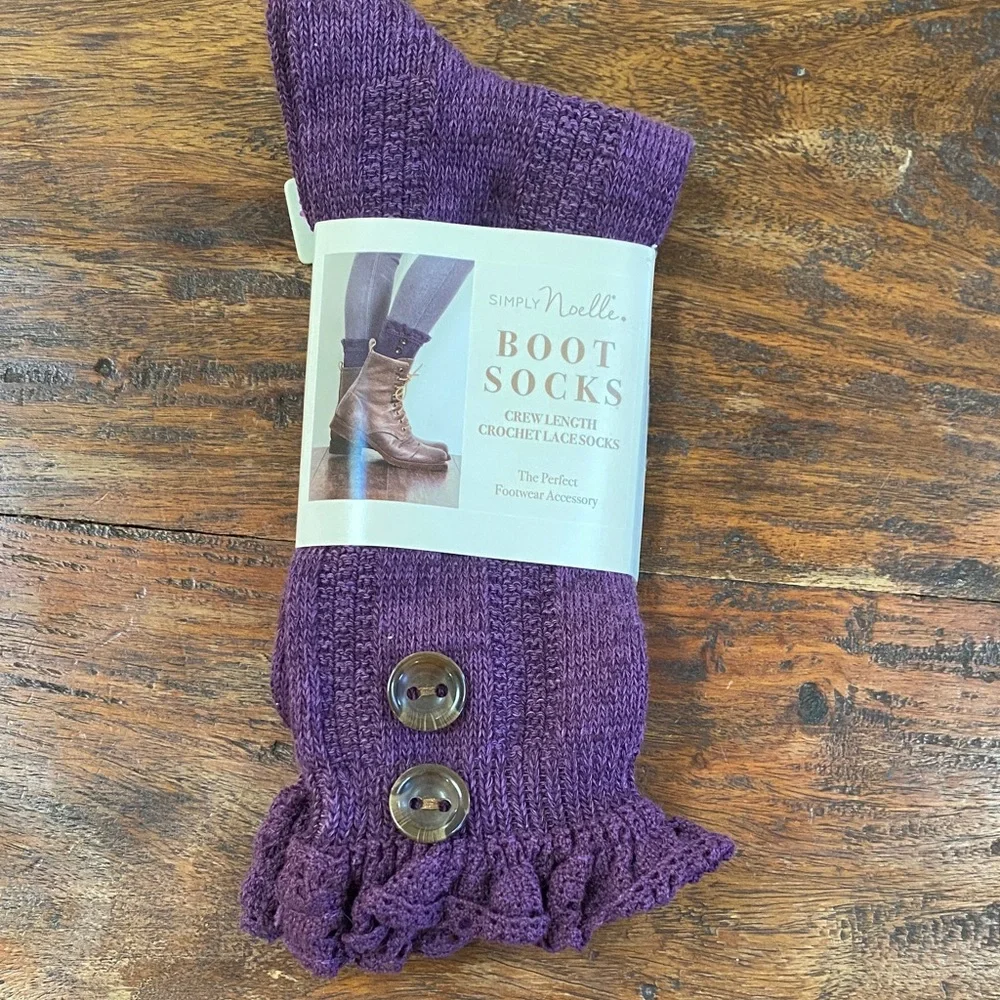Purple Boot Socks - Picture 1 of 2